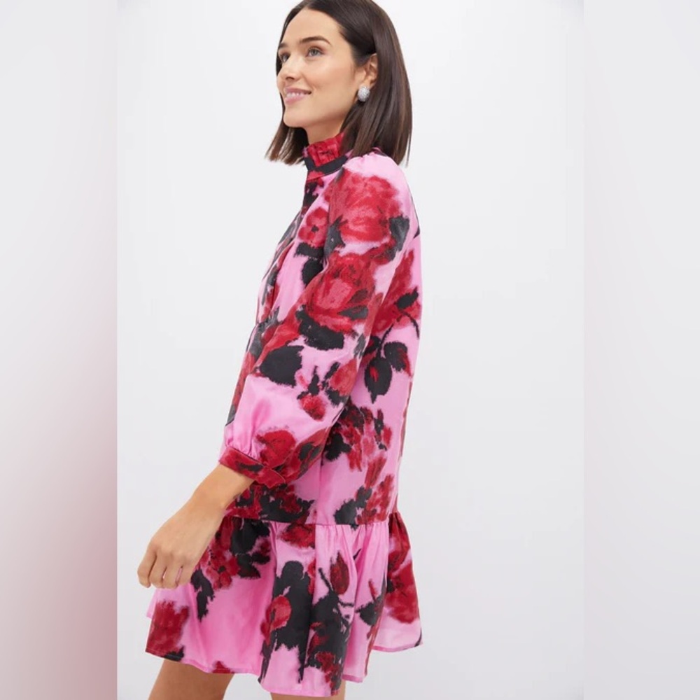 Tuckernuck Cerise Blossom Jacquard Palmerston Dress Size Small NWT - Picture 3 of 8